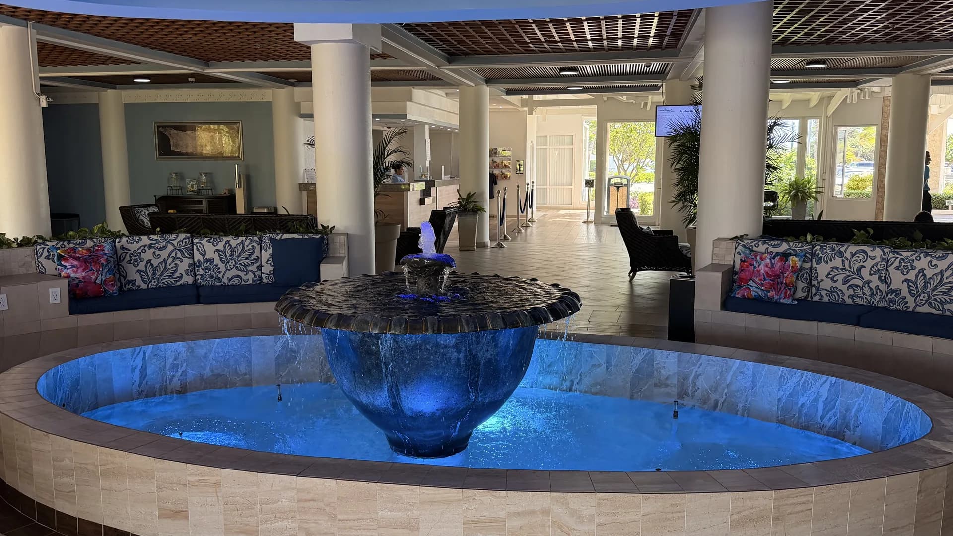 Lobby do resort em Aruba