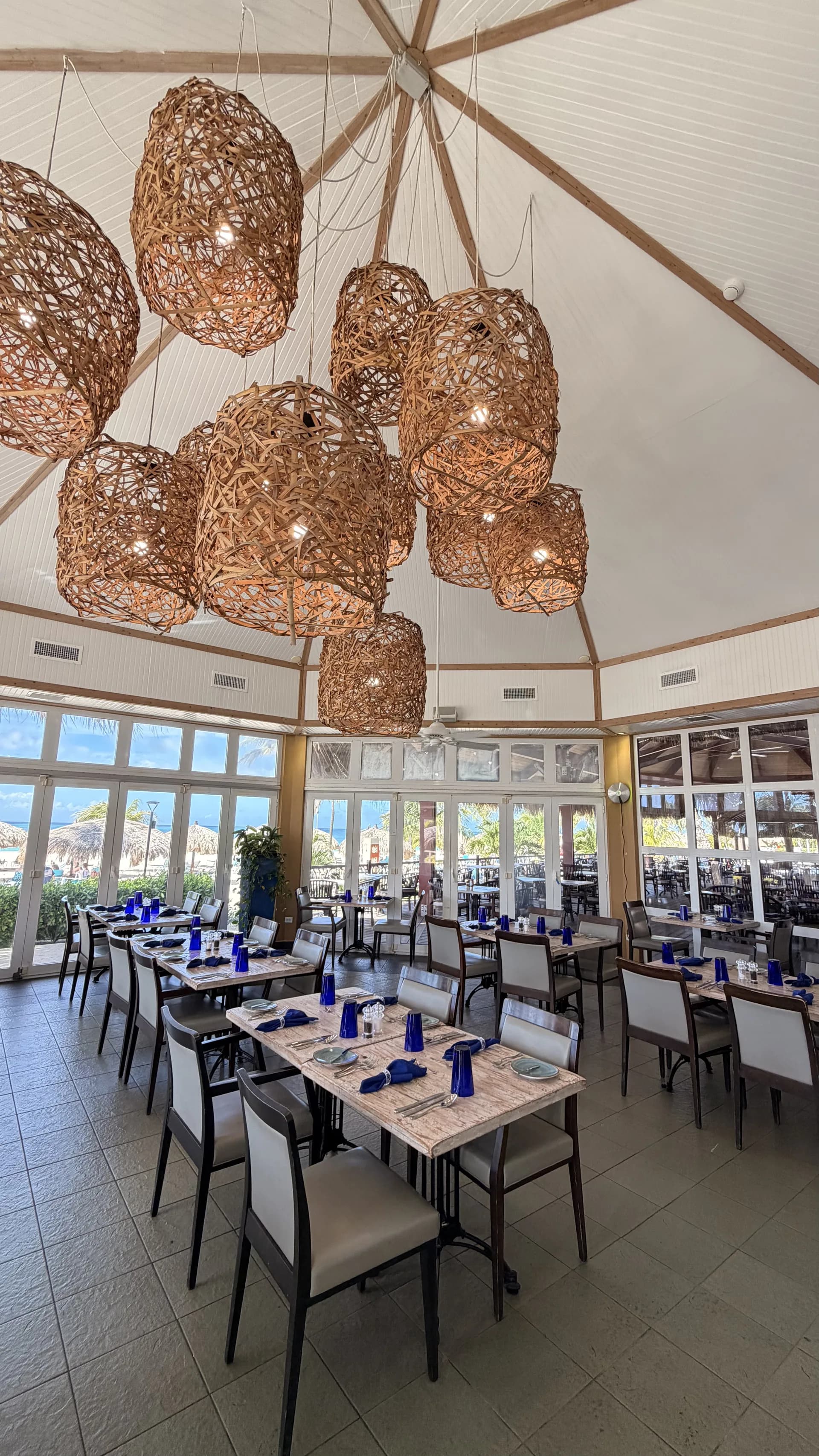 Ambiente do restaurante em Aruba